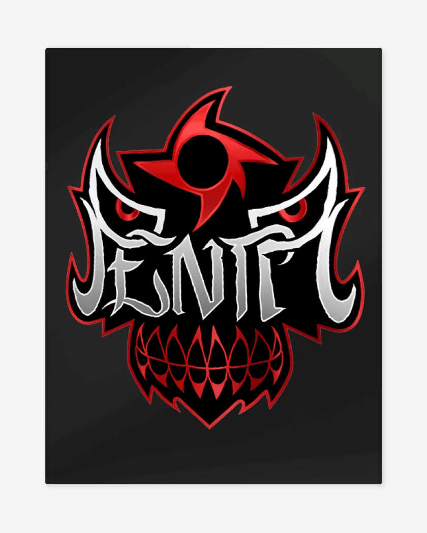 Print metalico Negro de Penta 0 Miedo