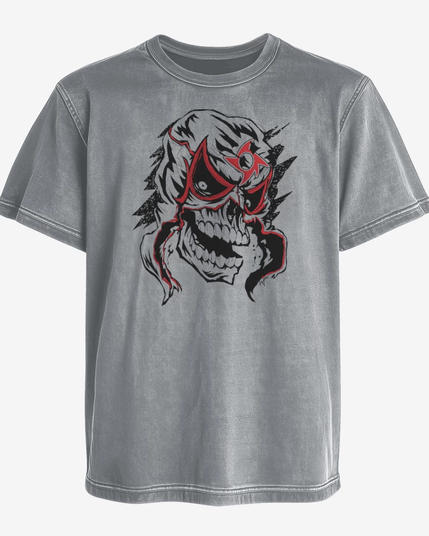 Polera desgastada Gris Melange de Penta 