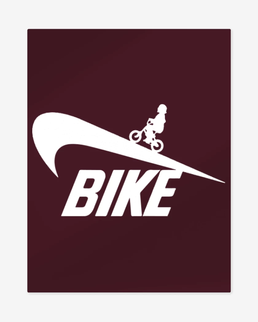 Print metalico Burdeo de Bike 