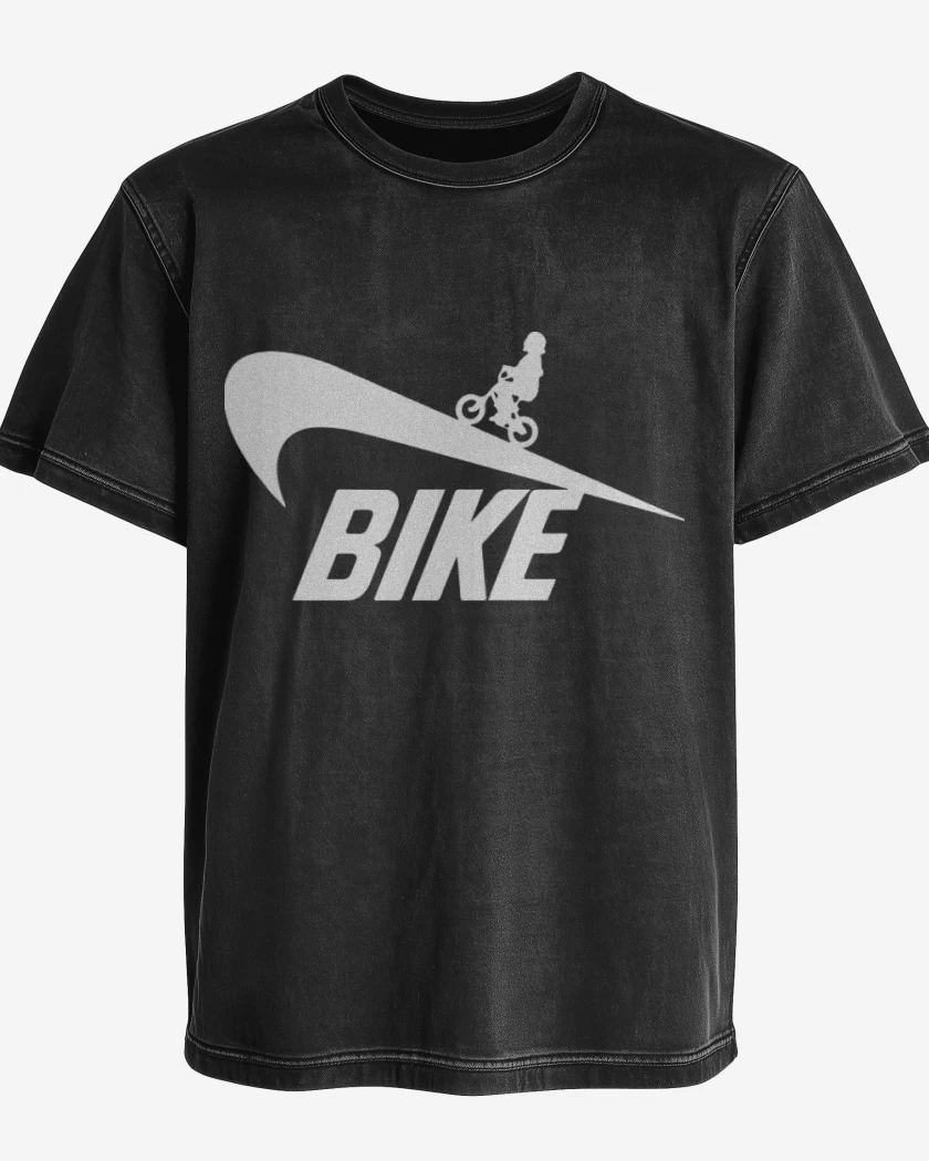 Polera desgastada Negro de Bike 