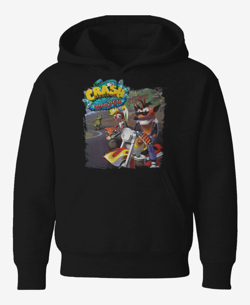 Poleron de niño Negro de Crash Bandicoot 3 Warped