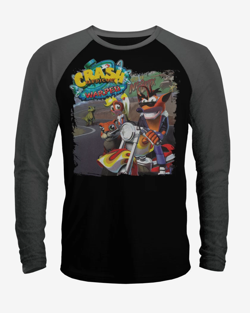 Polera Raglan Crash Bandicoot 3 Warped
