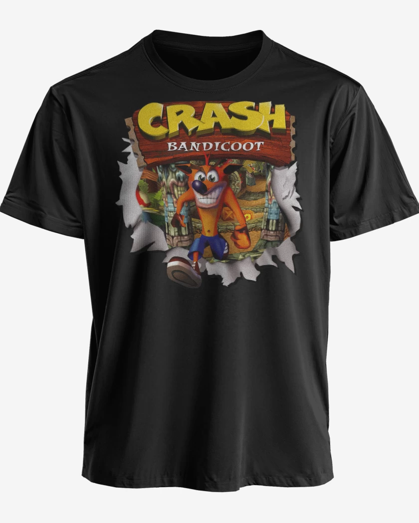 Polera premium Negro de Crash Bandicoot PSX