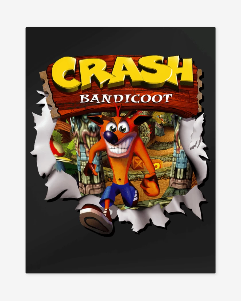 Print metalico Crash Bandicoot PSX