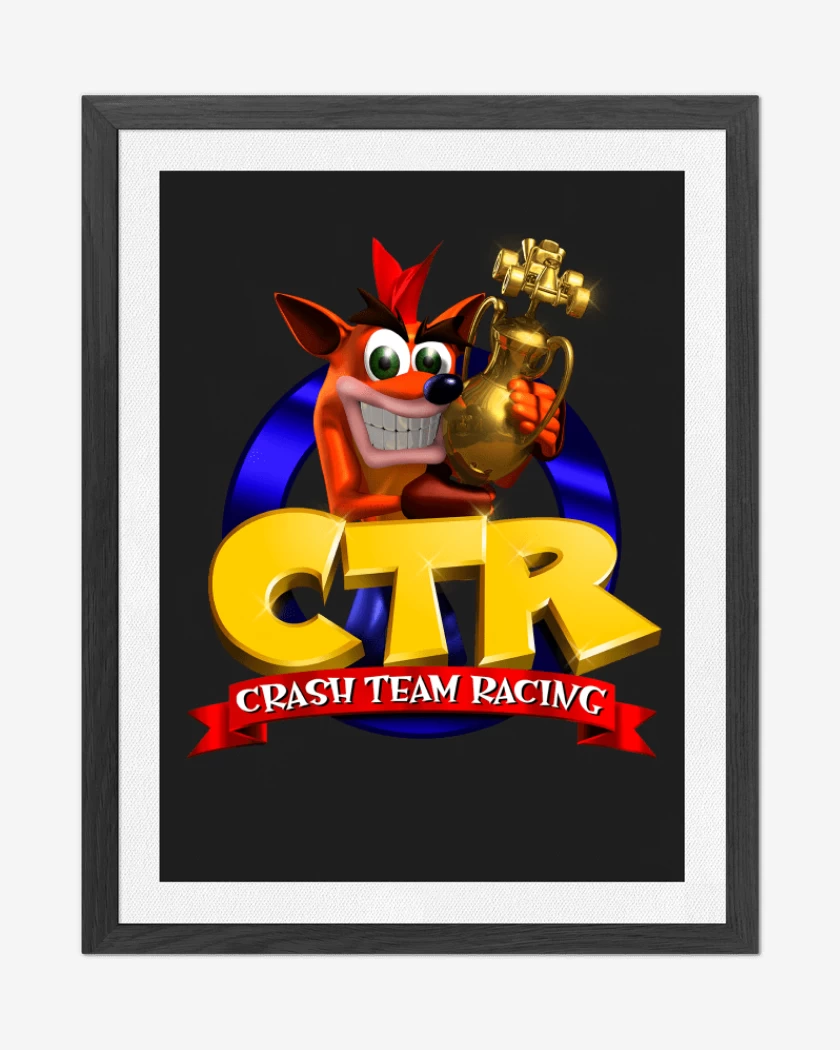 Cuadro decorativo Negro de Crash Bandicoot CTR