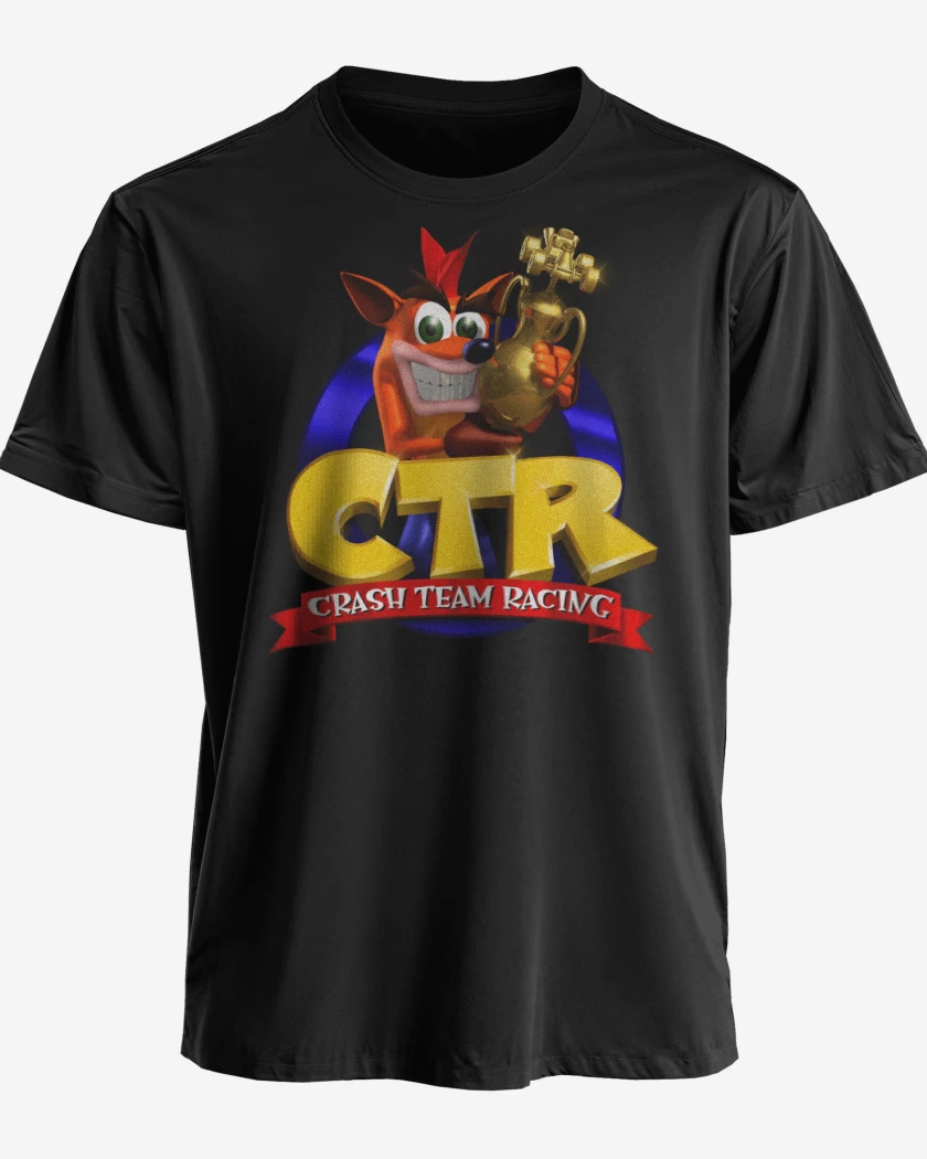 Polera premium Negro de Crash Bandicoot CTR