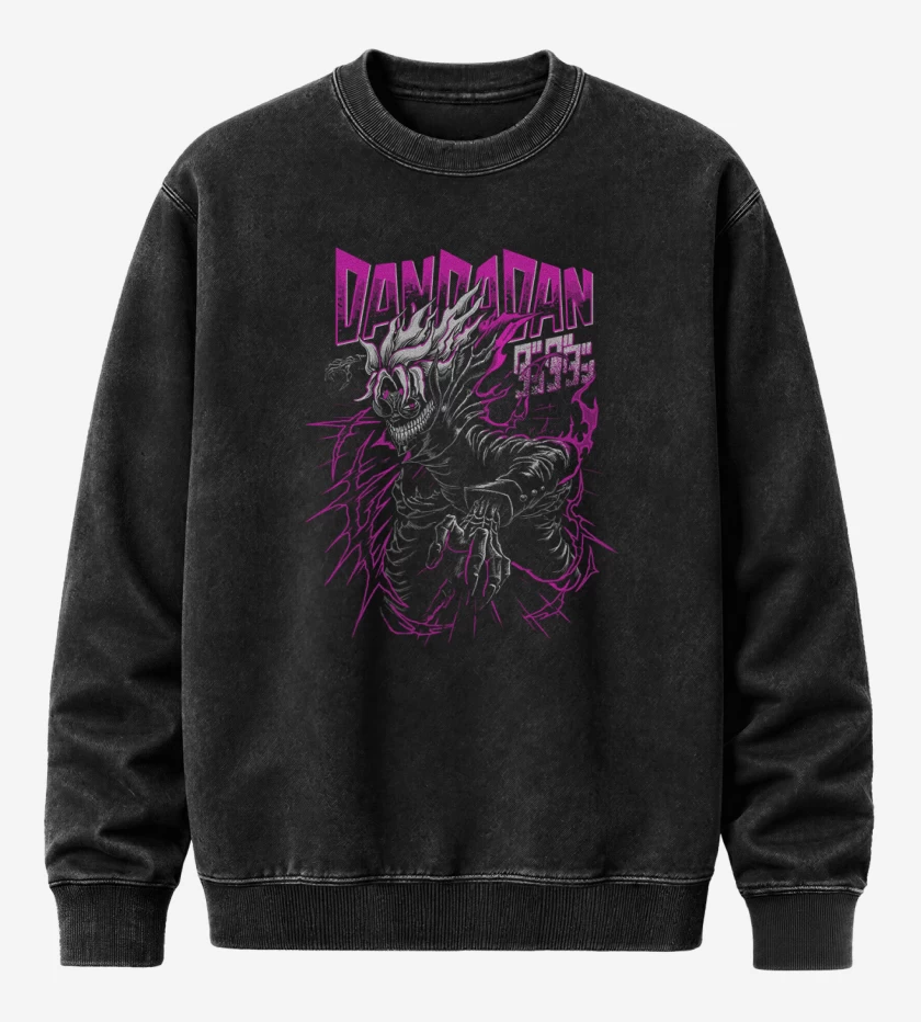 Poleron Polo Acid Wash Negro de Dandadan 2