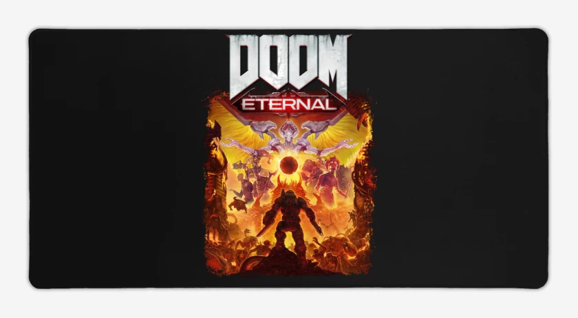 Mouse pad Gamer Negro de Eternal Doom