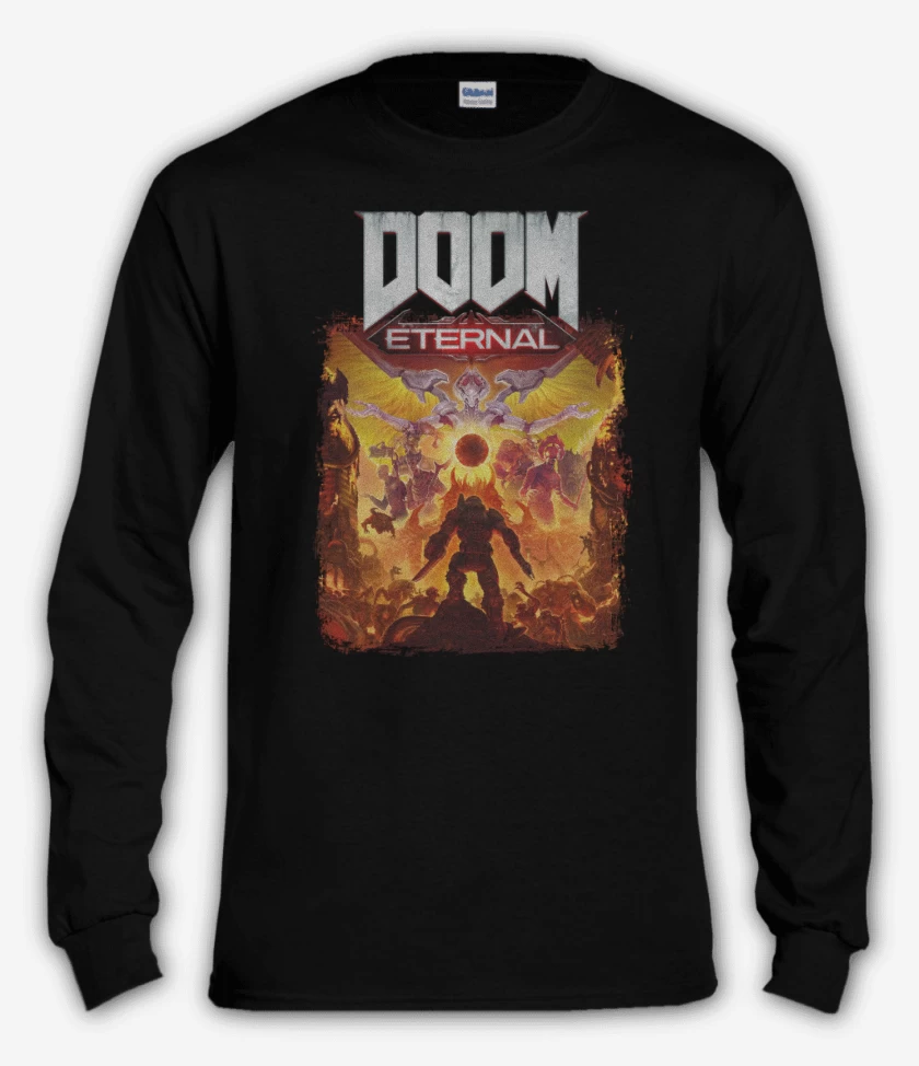 Polera manga larga Negro de Eternal Doom