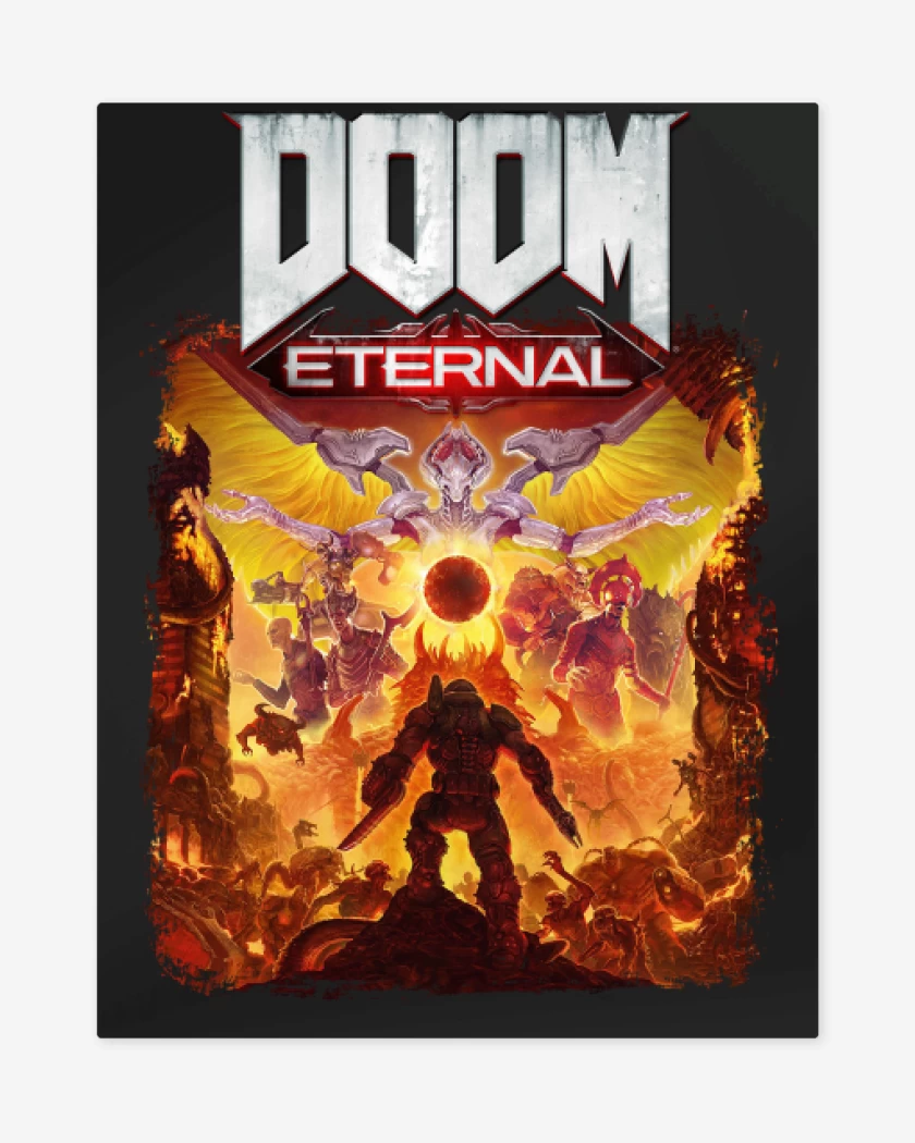Print metalico Negro de Eternal Doom