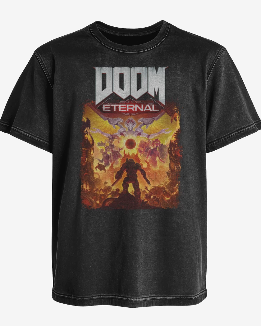 Polera desgastada Eternal Doom