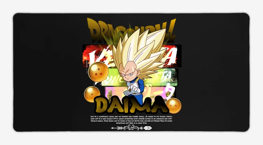 Mouse pad Gamer Negro de Vegeta SS3