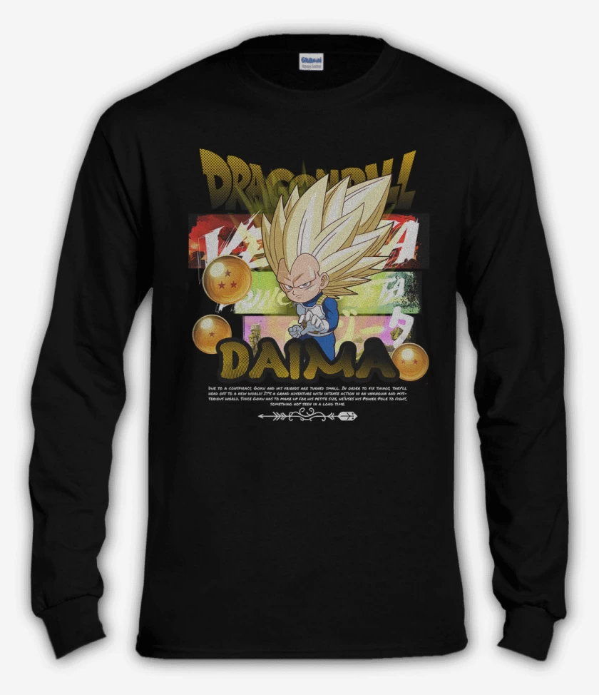 Polera manga larga Negro de Vegeta SS3