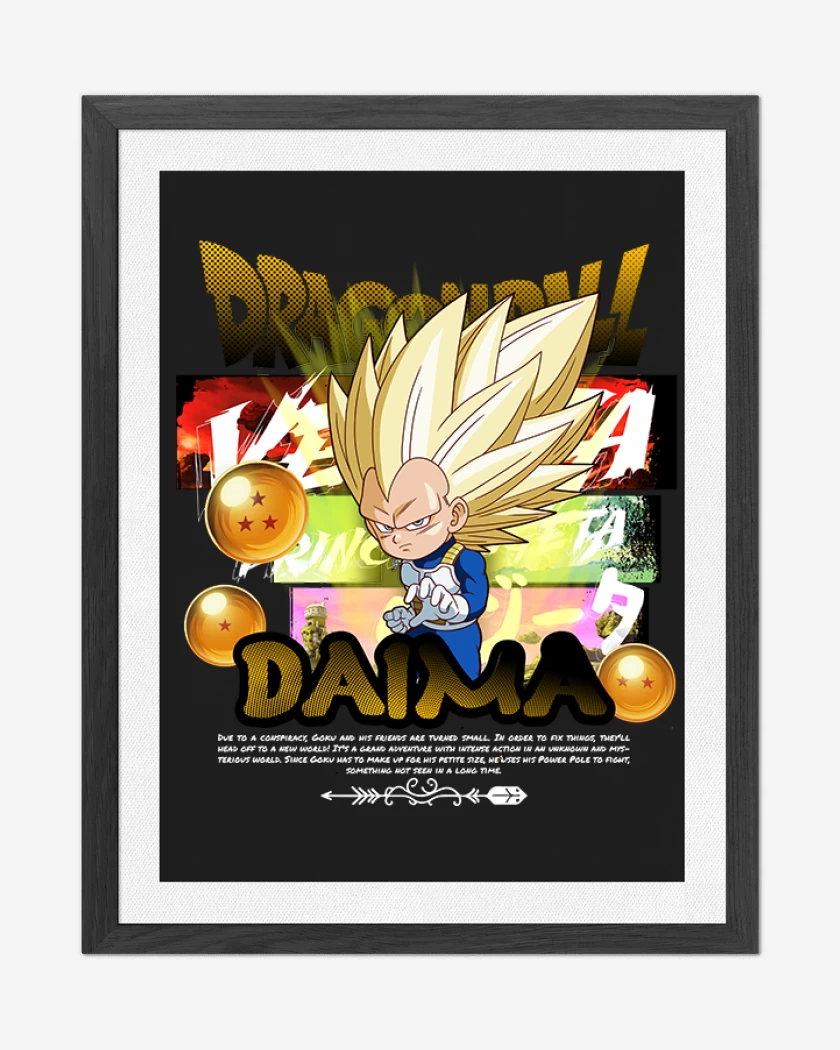 Cuadro decorativo Negro de Vegeta SS3