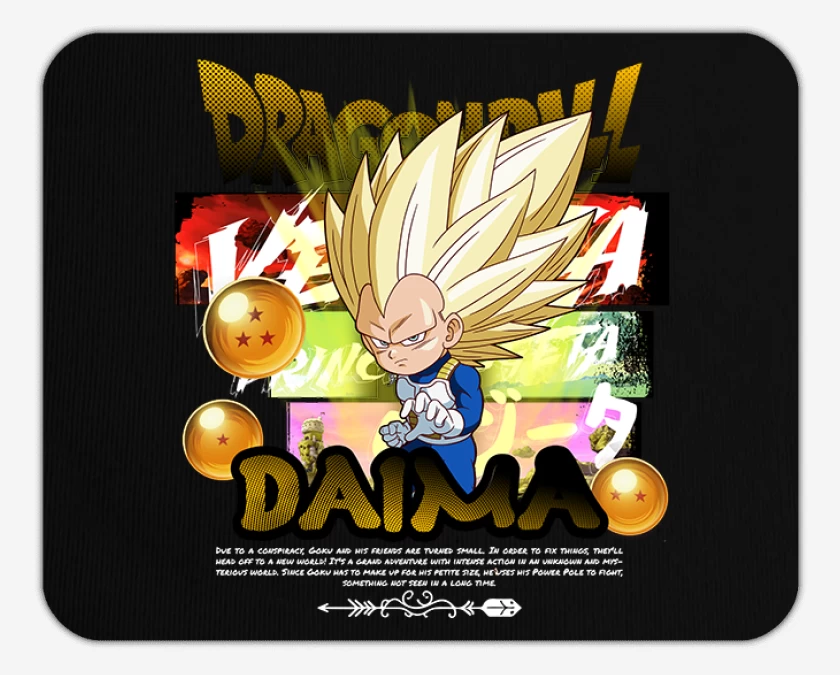 Mousepad Negro de Vegeta SS3