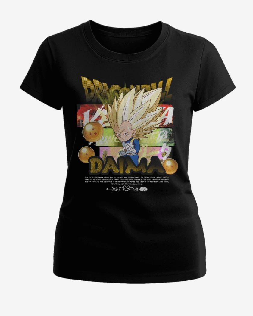 Polera de Mujer Negro de Vegeta SS3