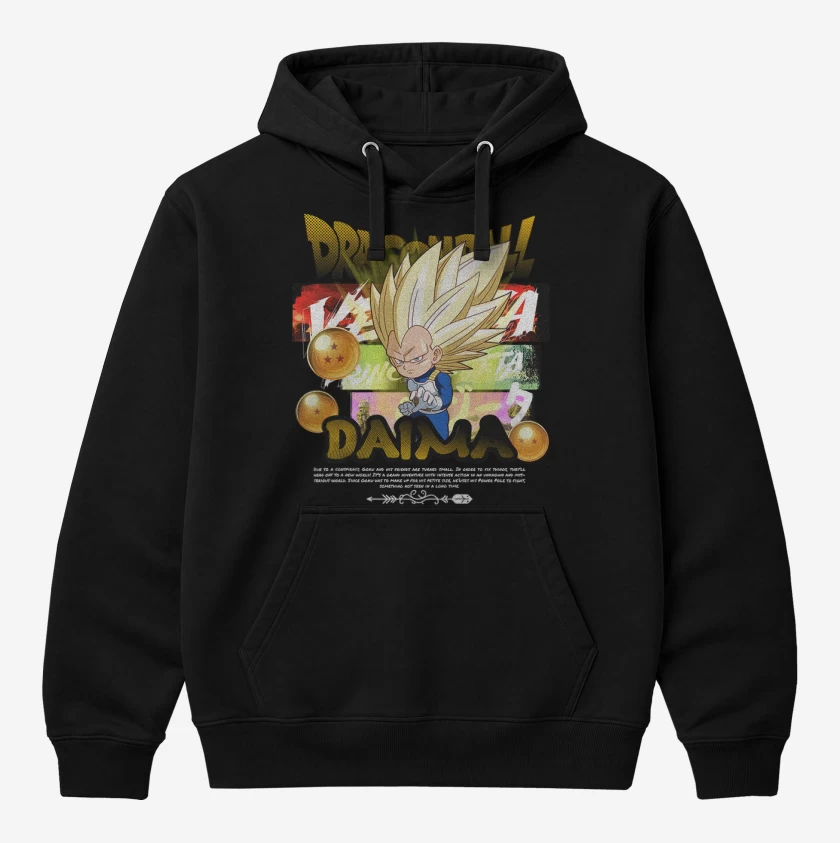 Polerón Canguro Negro de Vegeta SS3