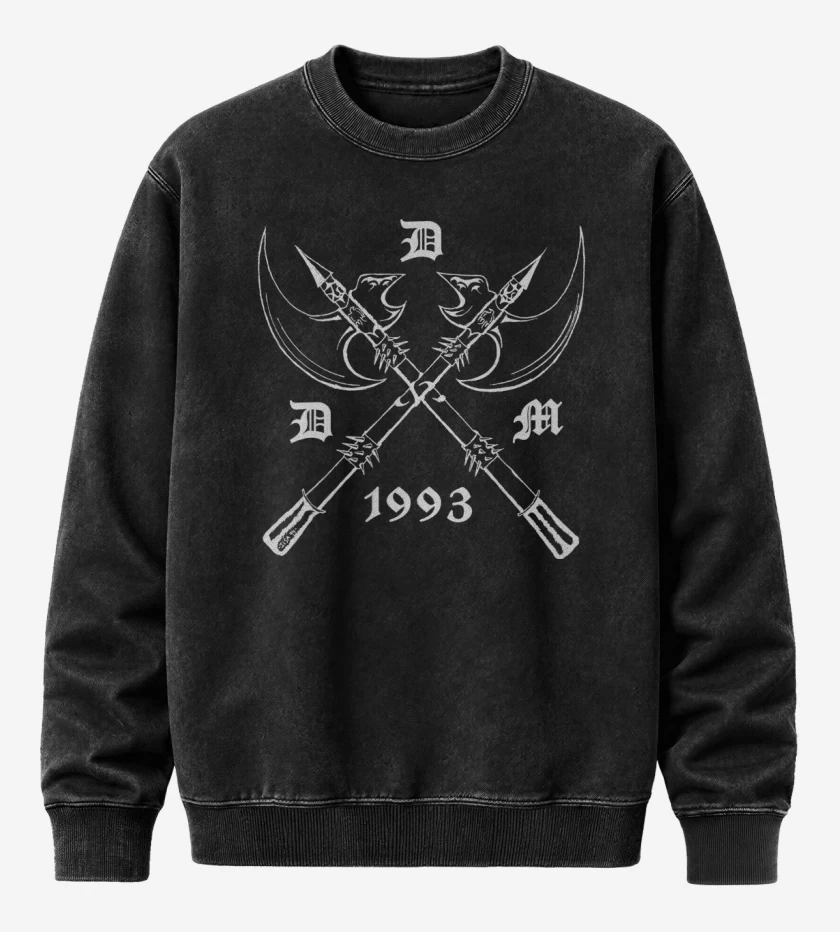 Poleron Polo Acid Wash Negro de Mortiis Dark Dungeon