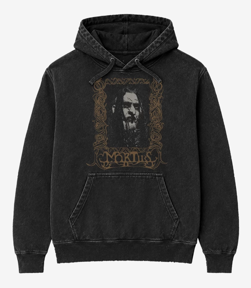 Poleron Canguro Acid Wash Negro de Mortiis Portrait