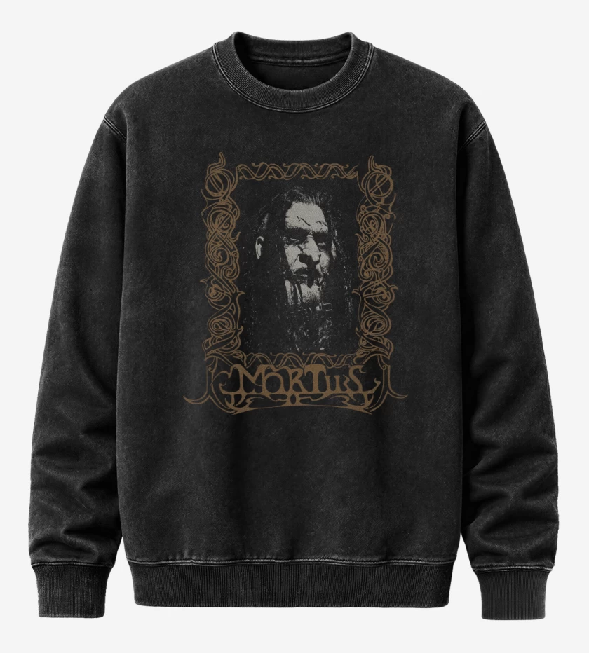 Poleron Polo Acid Wash Negro de Mortiis Portrait