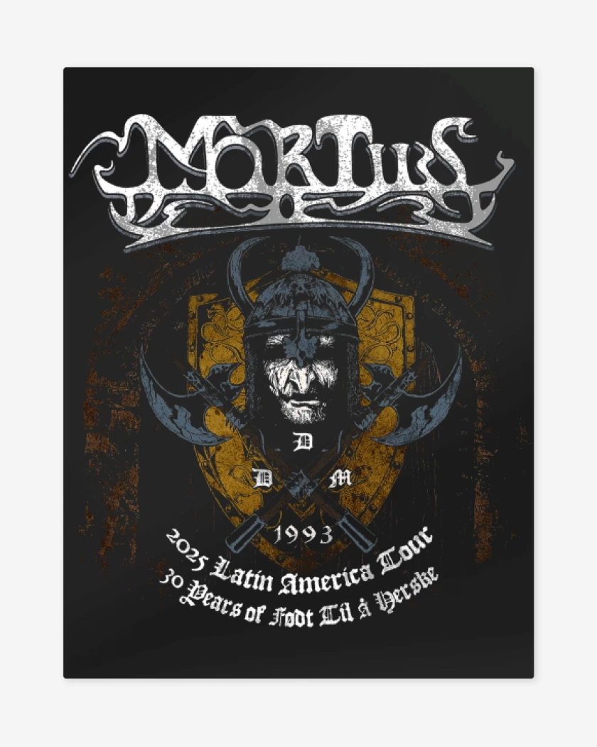 Print metalico Negro de Mortiis Latin America Tour