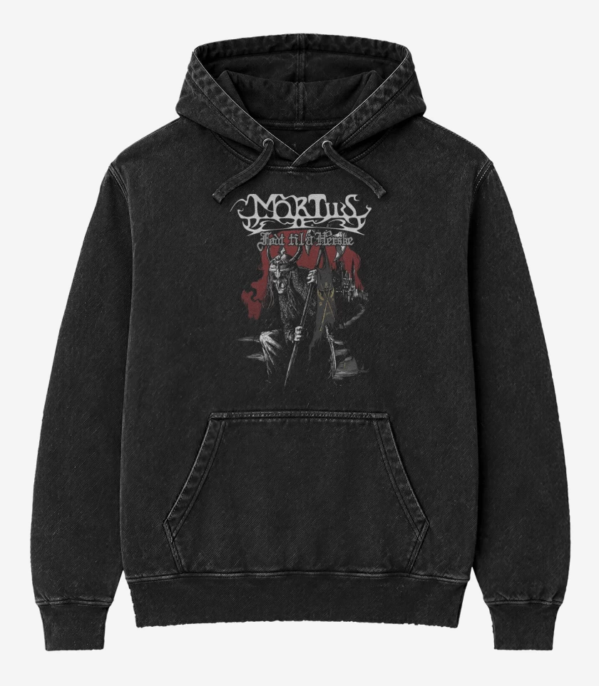 Poleron Canguro Acid Wash Negro de Mortiis Fodt