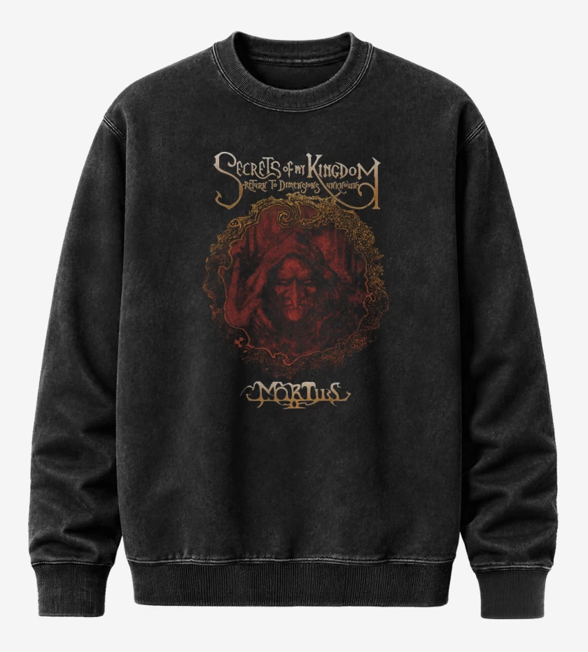 Poleron Polo Acid Wash Negro de Mortiis Secrets of the Kingdom