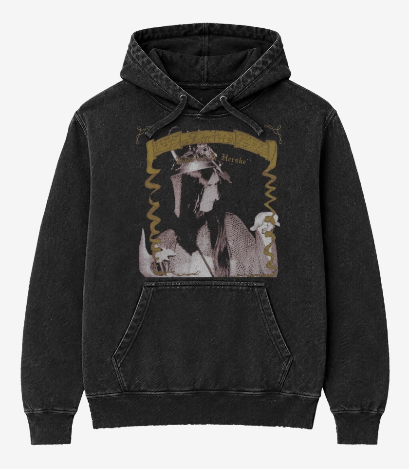 Poleron Canguro Acid Wash Negro de Mortiis Fodt til