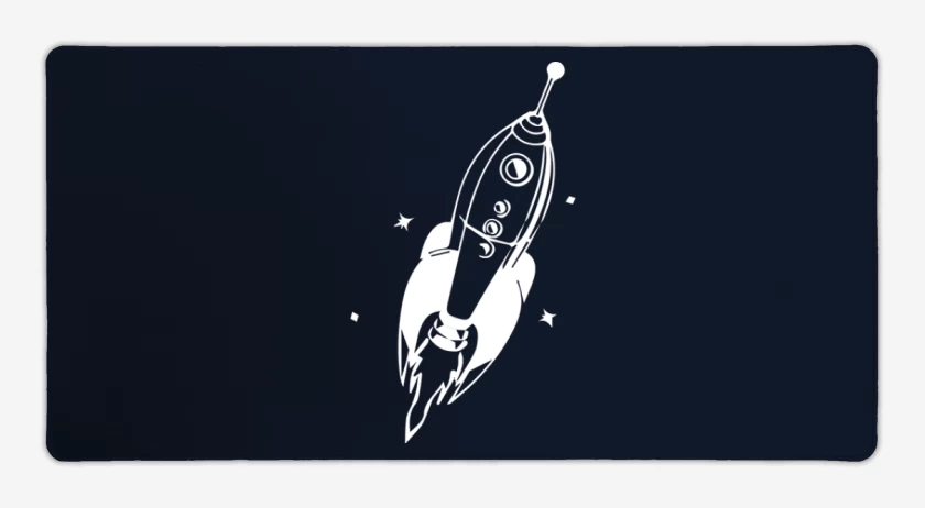 Mouse pad Gamer Azul Marino de Cohete