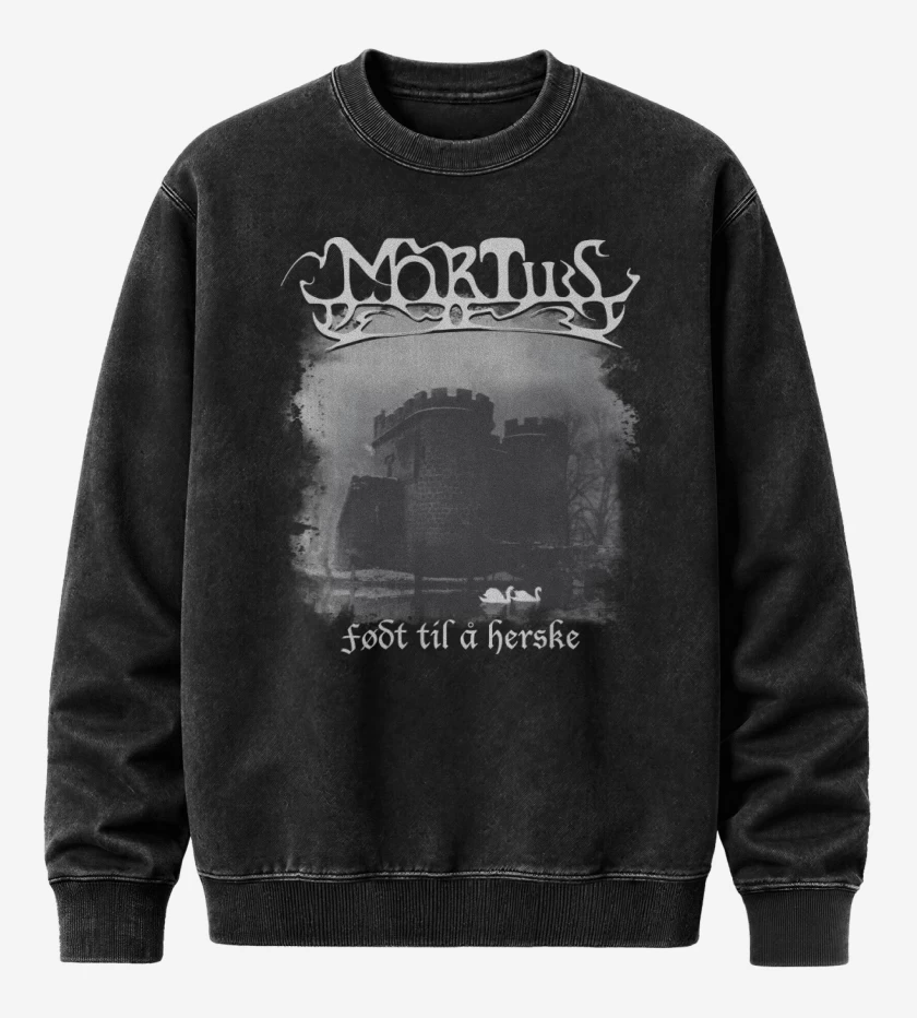Poleron Polo Acid Wash Negro de Mortiis Fodt Til A Herske