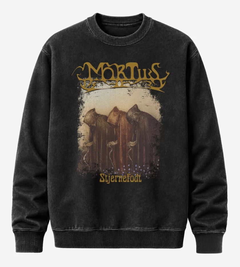 Poleron Polo Acid Wash Negro de Mortiis Stjernefodt