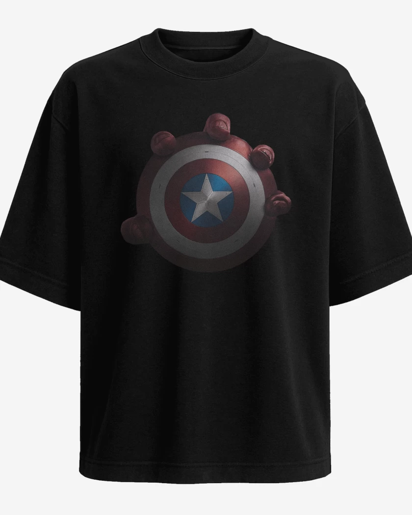 Polera Oversize Escudo Capitan America 