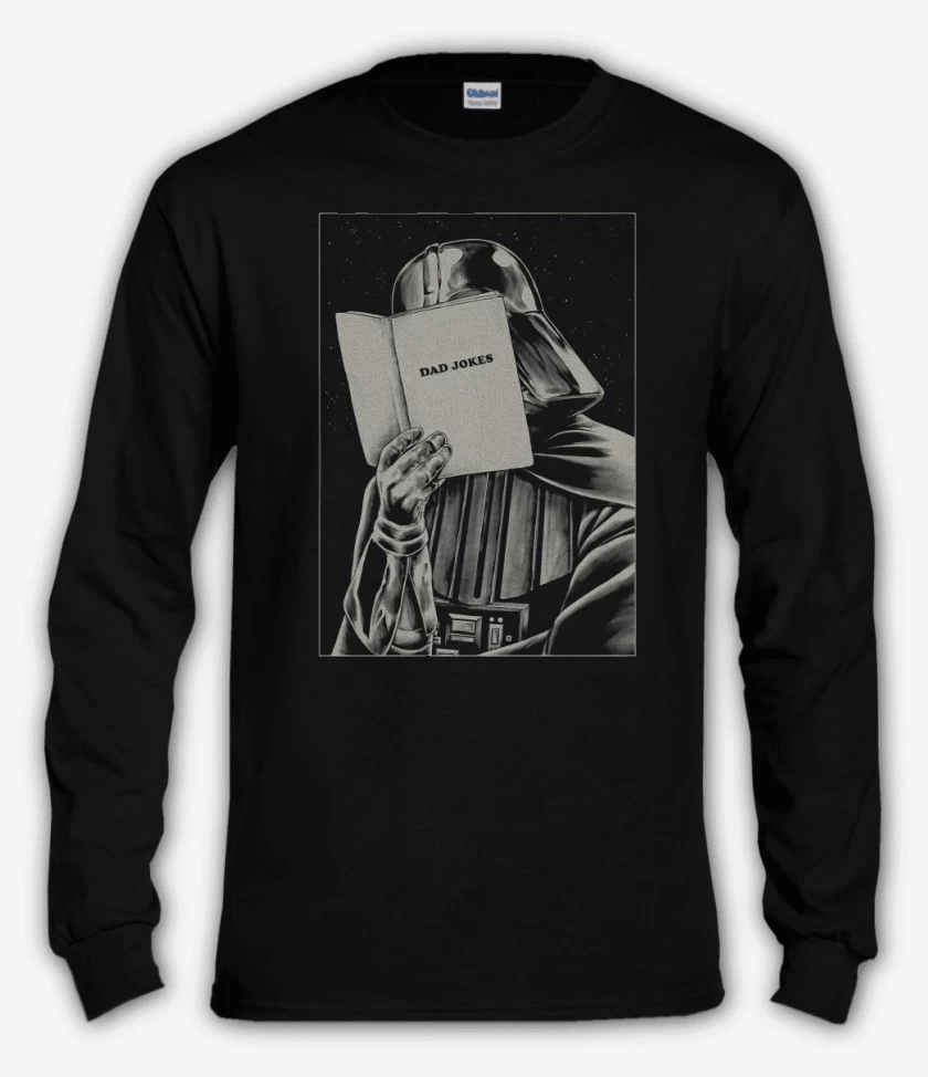 Polera manga larga Negro de Dad Jokes 