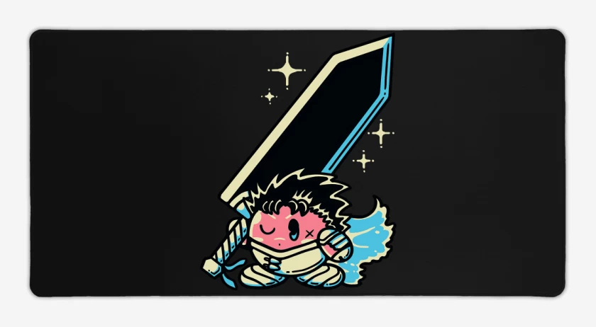 Mouse pad Gamer Negro de BerserKirby