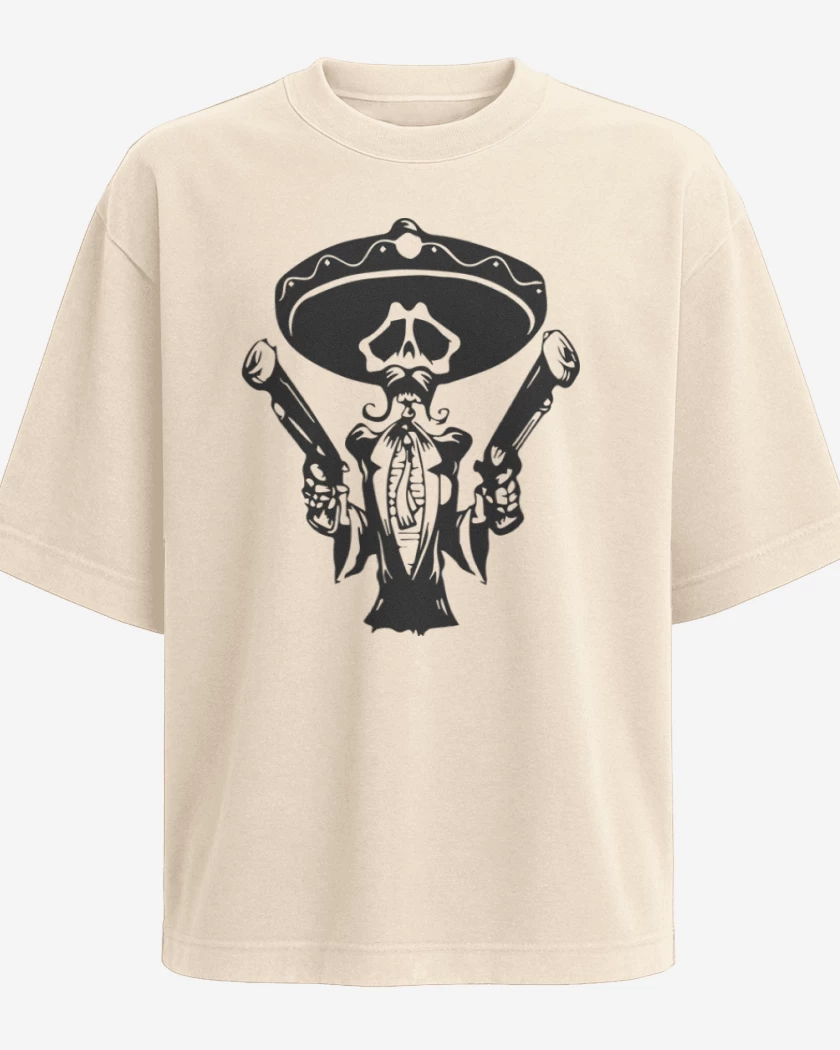 Polera Oversize Beige de Day of the dead
