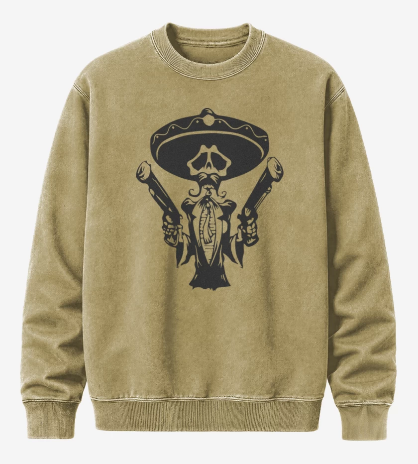 Poleron Polo Acid Wash Beige de Day of the dead