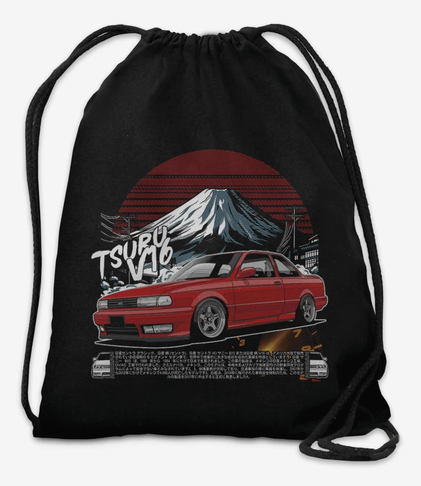 Mochila Negro de Tsuru v16