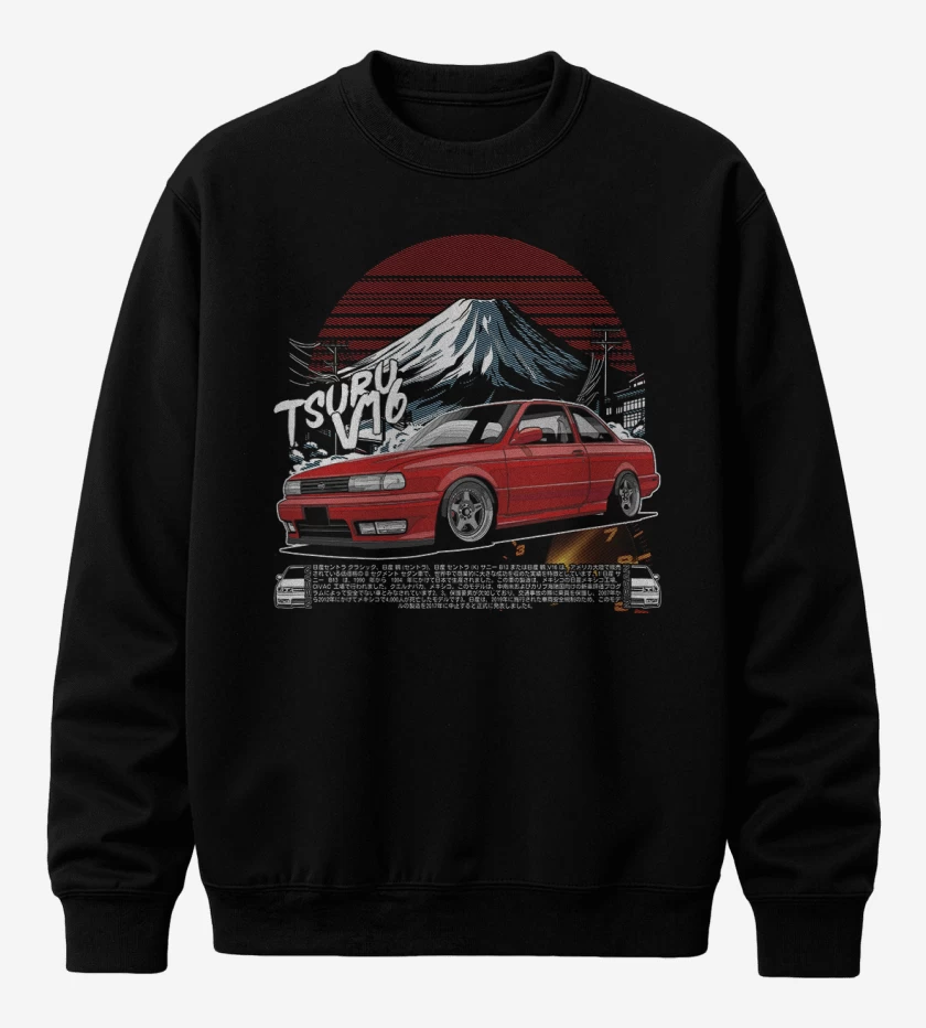 Poleron polo Negro de Tsuru v16