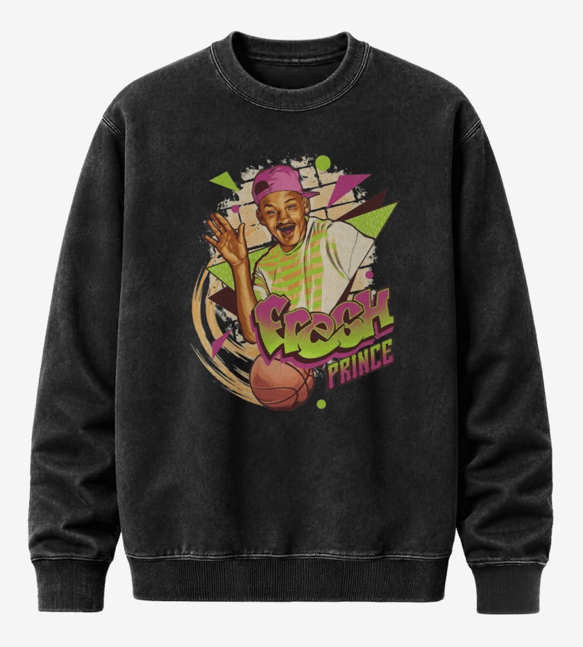 Poleron Polo Acid Wash Negro de Principe del Rap