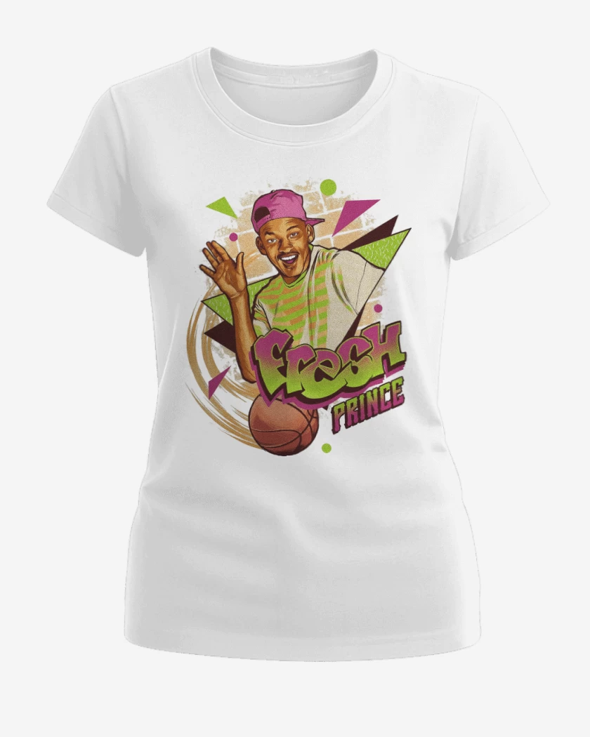 Polera de Mujer Blanco de Principe del Rap