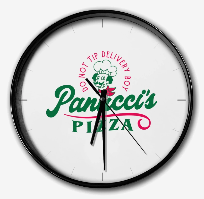 Reloj Blanco de Panuccis Pizza
