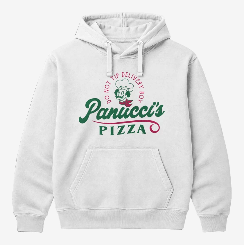 Polerón Canguro Blanco de Panuccis Pizza