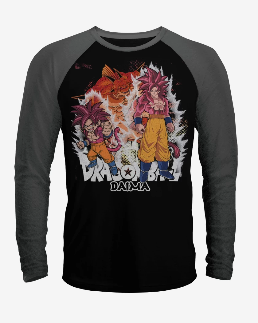 Polera Raglan Goku Daima Ssj4