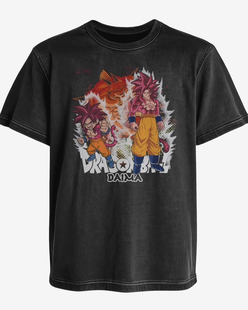 Polera desgastada Goku Daima Ssj4