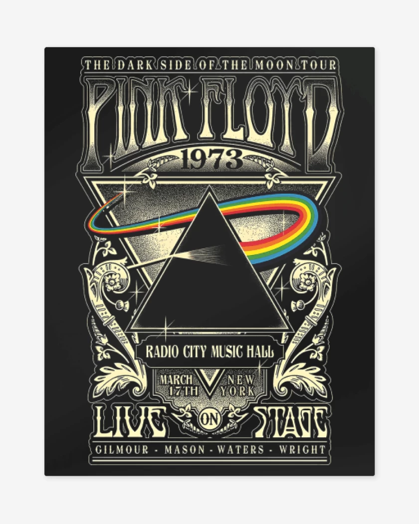 Print metalico Pink Floyd Dark Side 73