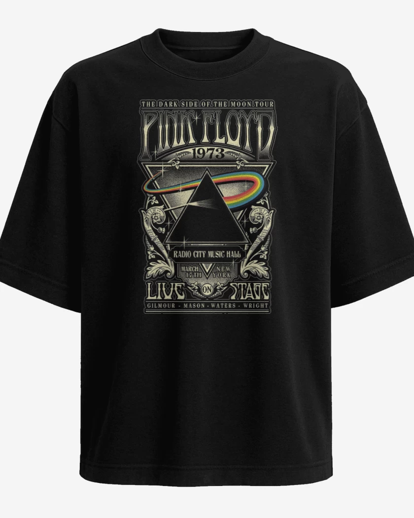 Polera Oversize Pink Floyd Dark Side 73
