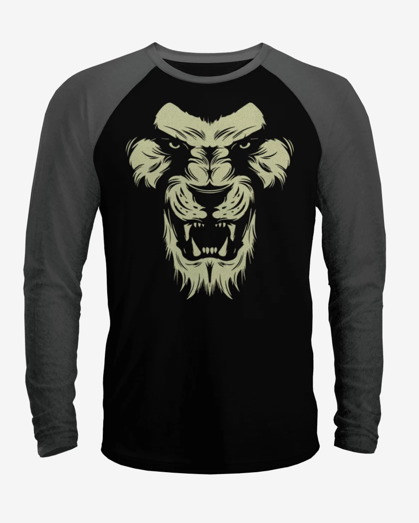 Polera Raglan Negro / Negro Heather de Leon