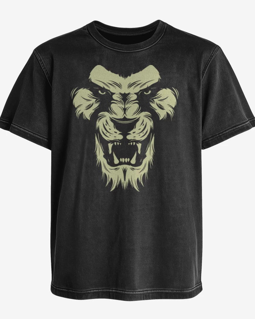 Polera desgastada Negro de Leon