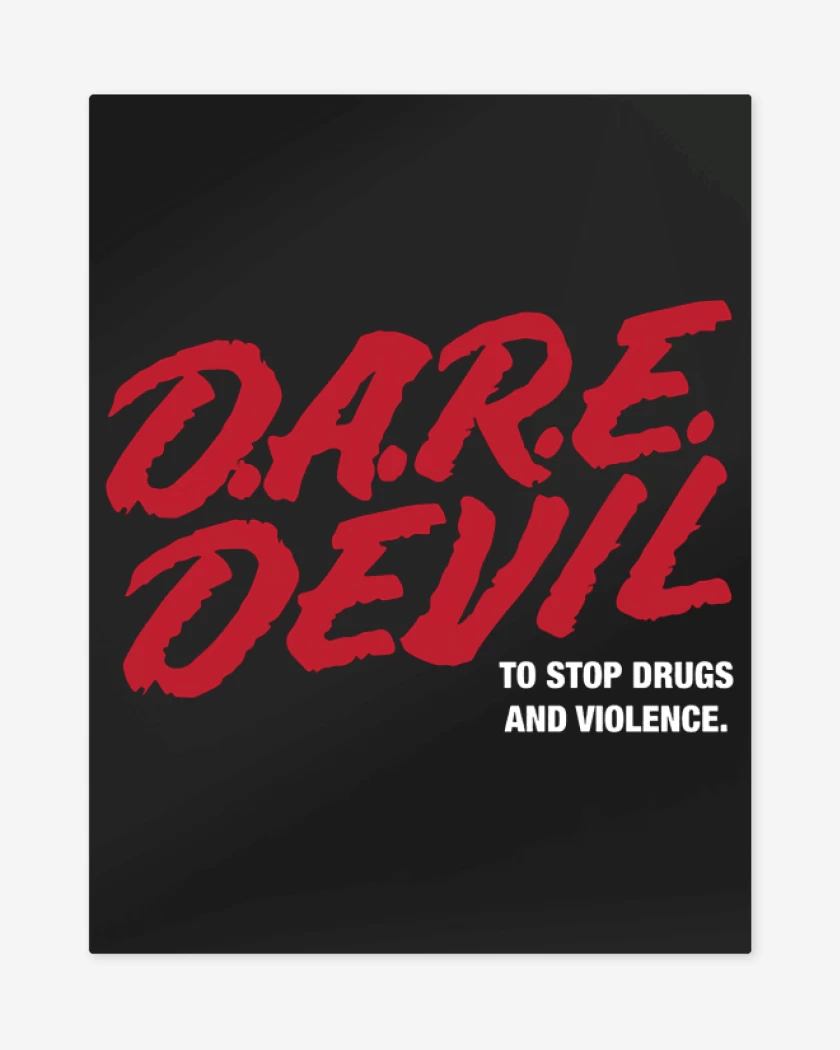 Print metalico Negro de D.A.R.E. Devil