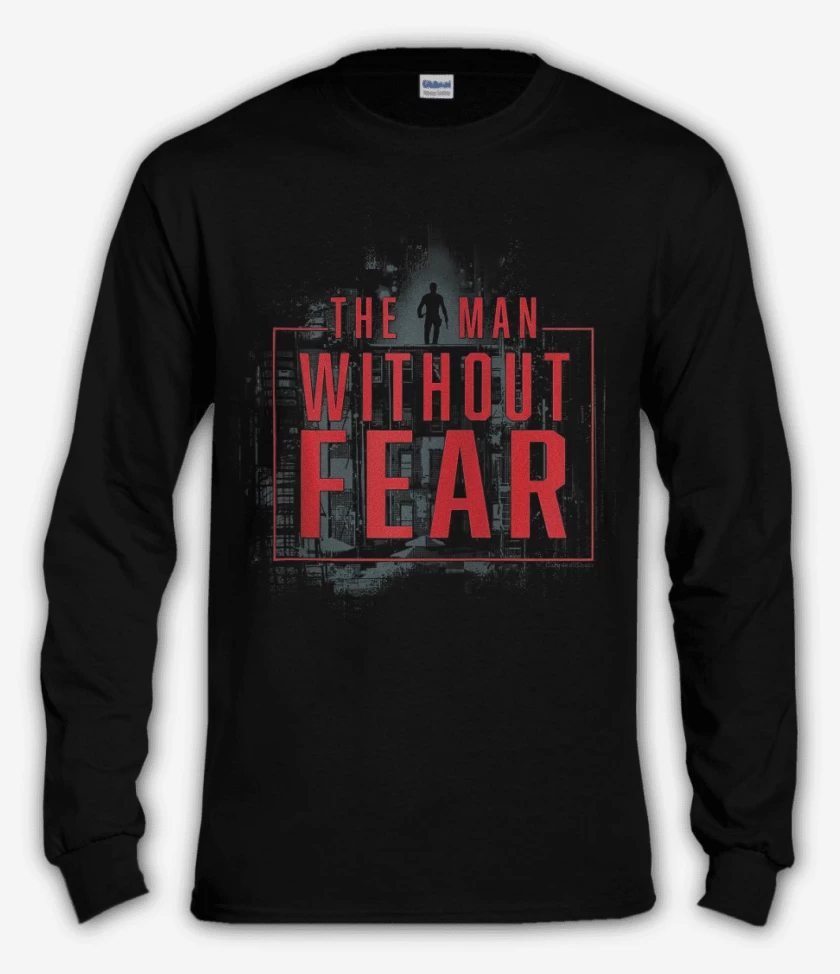 Polera manga larga Negro de Dare Without Fear 
